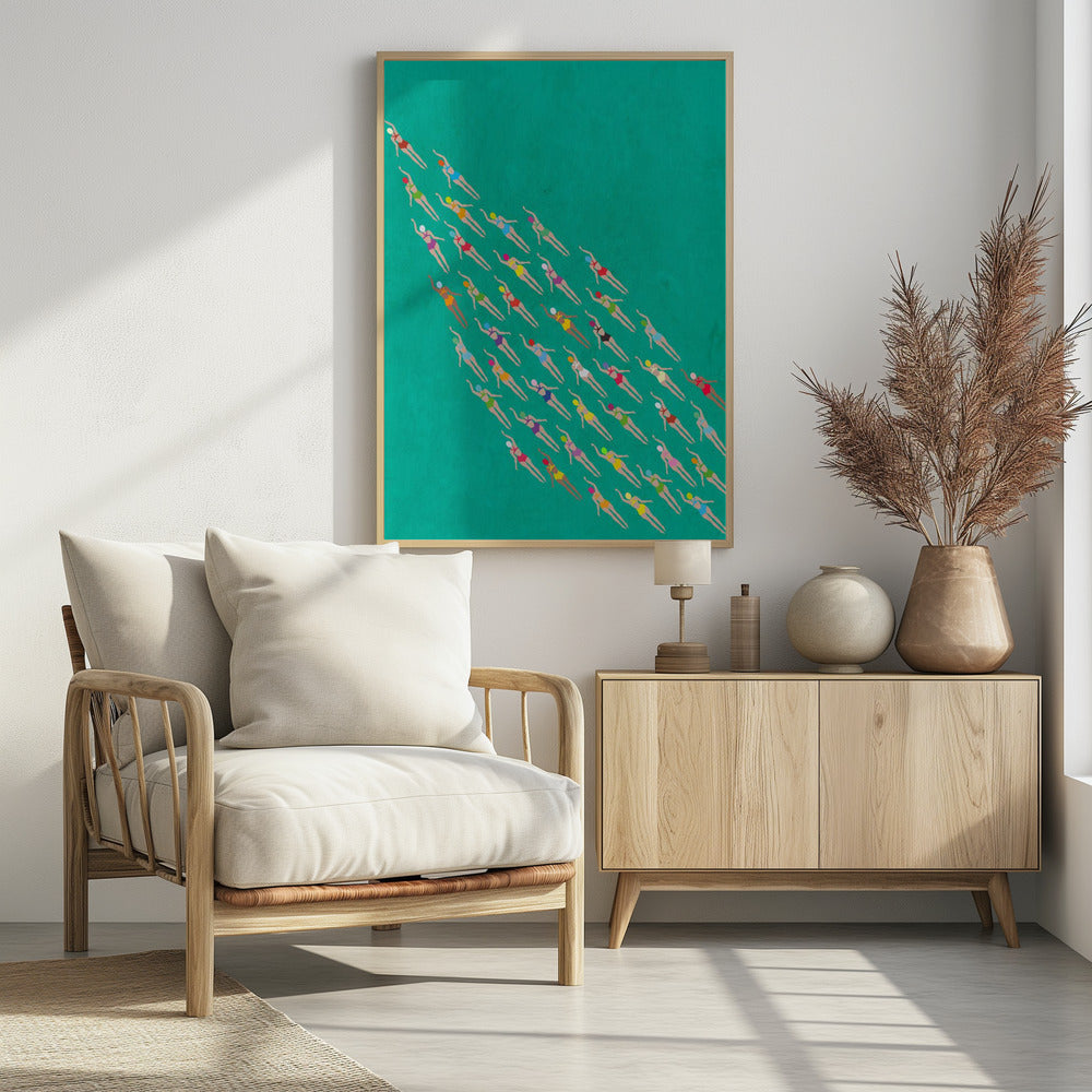 Racing Swimmers | Poster