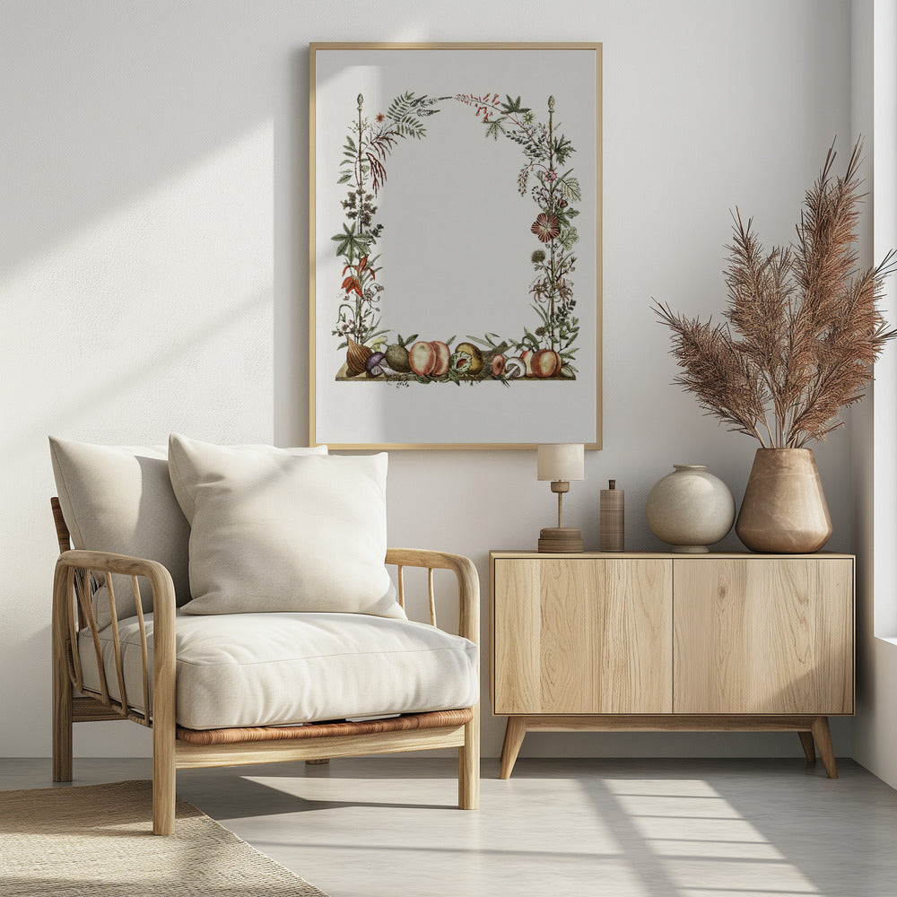 Handgezeichneter botanischer Rahmen | Poster