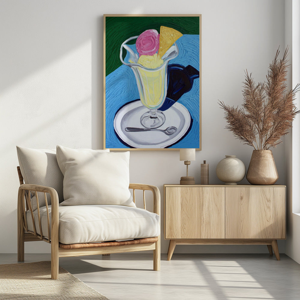 Himbeer- und Vanilleeis | Poster