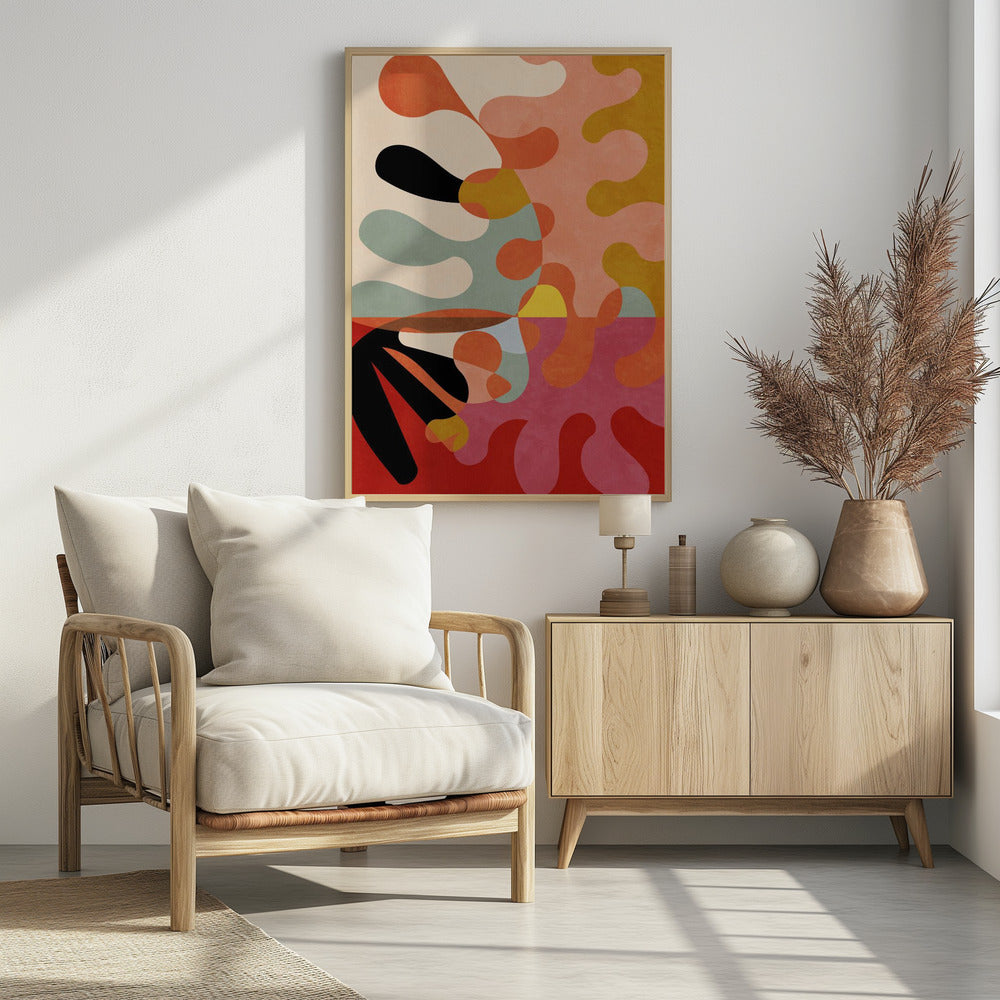 Warme Farben Bauhaus Geometrie5 | Poster