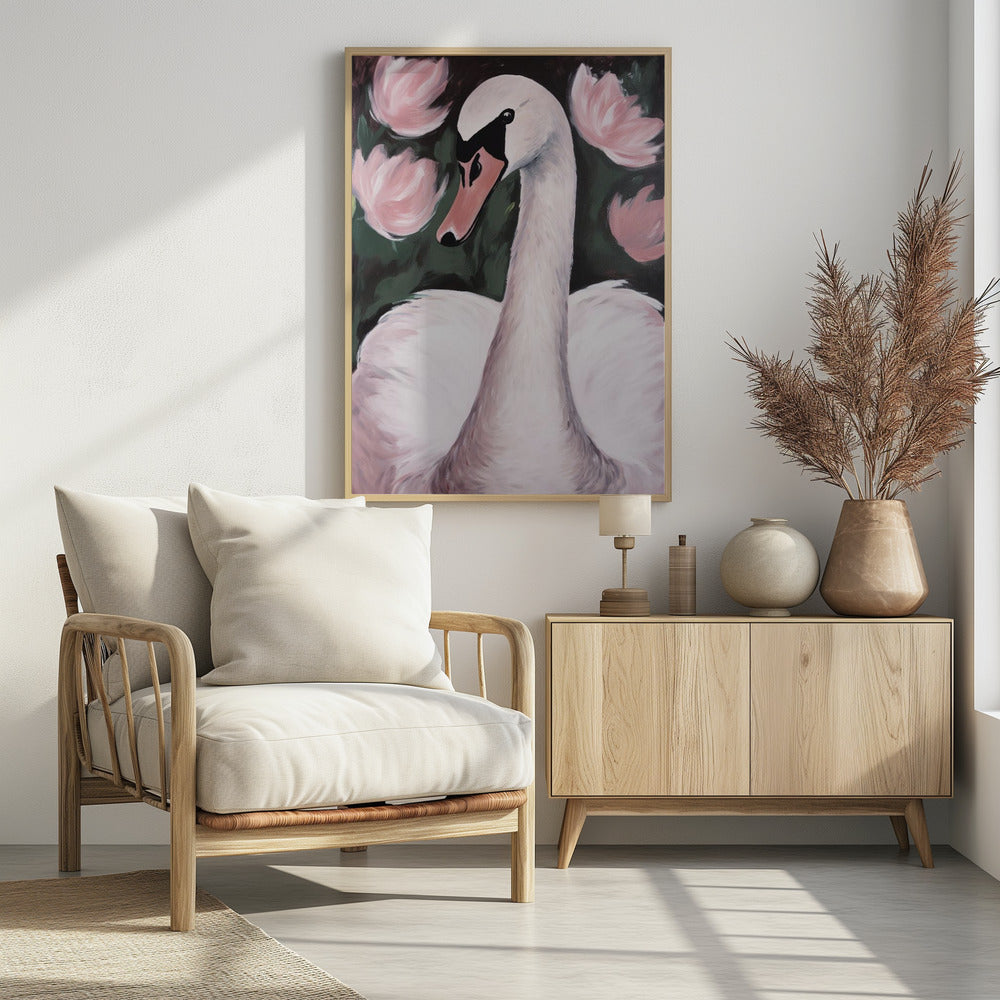 Schwan im Teich | Poster