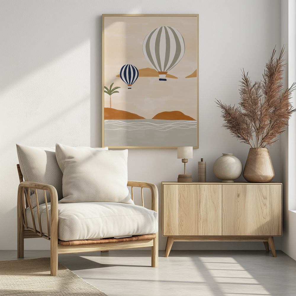 Luftballons in der Wüste | Poster