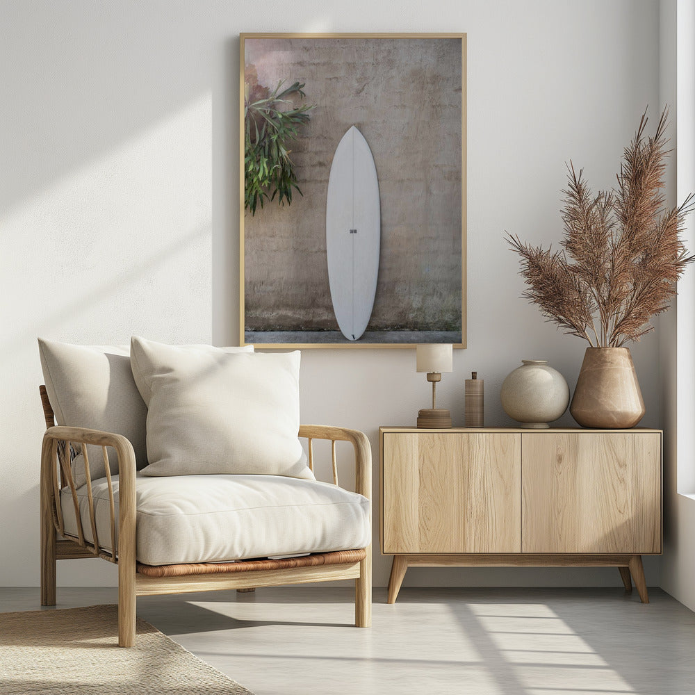 Weißes Surfbrett | Poster