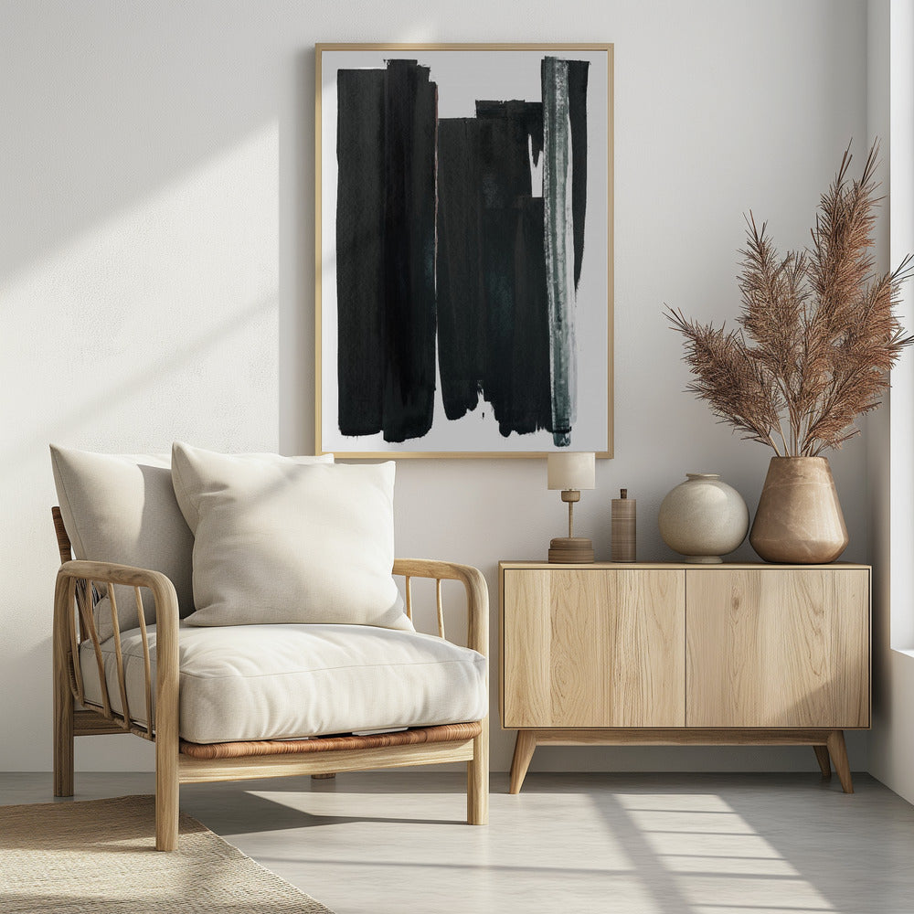 Monochrome Striche | Poster