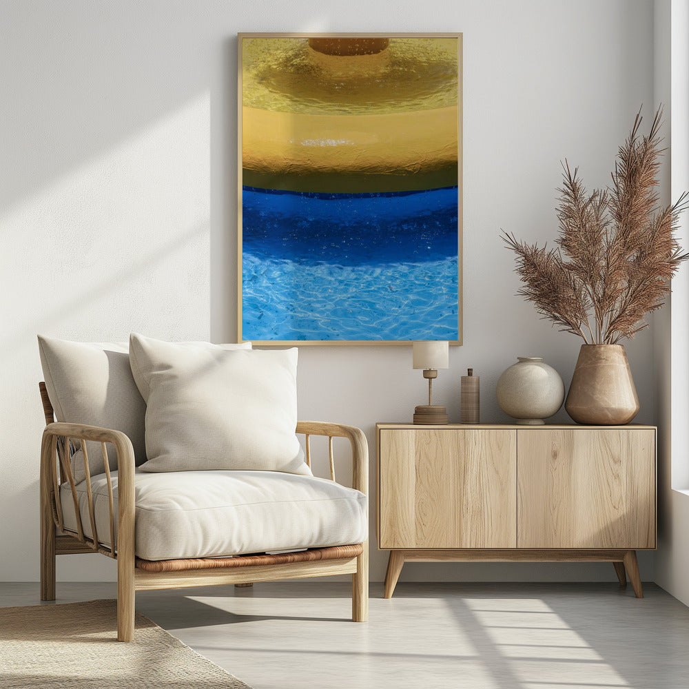 Gelbe und blaue Bänder | Poster