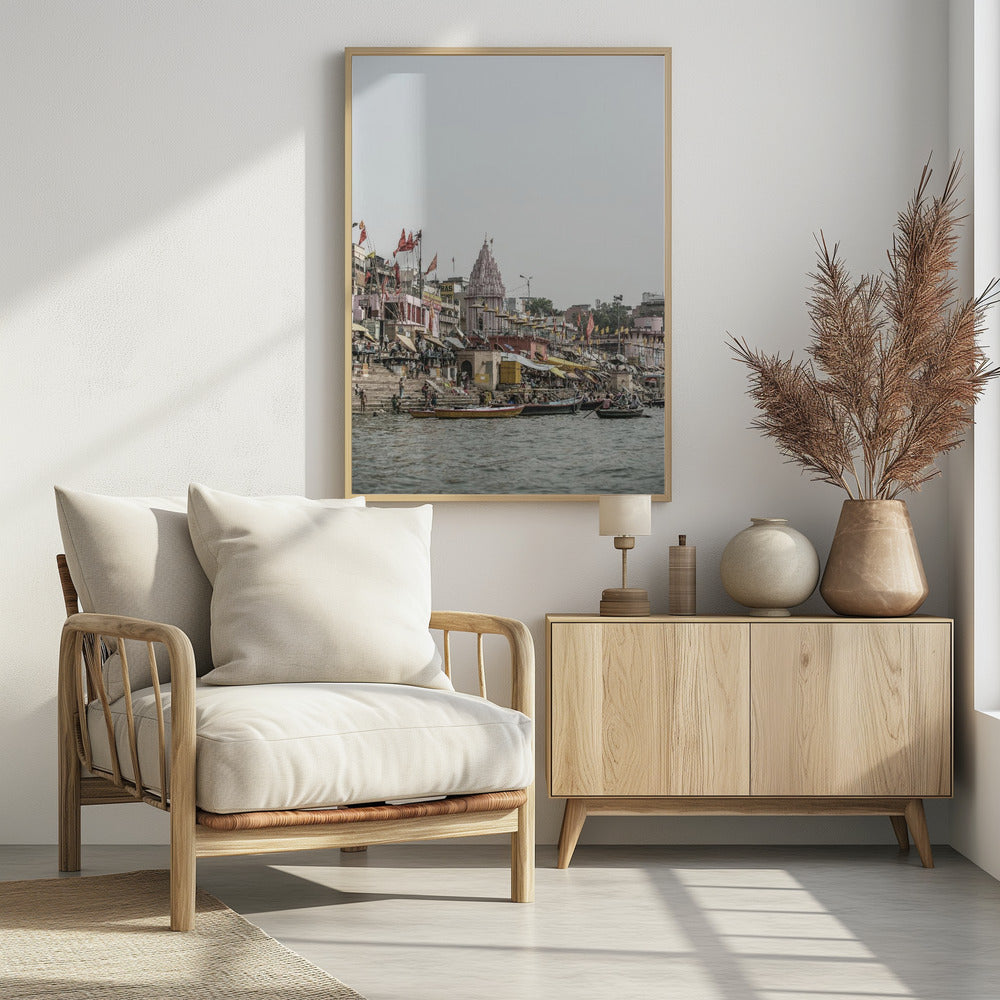Ganges Riverside Scene | Poster