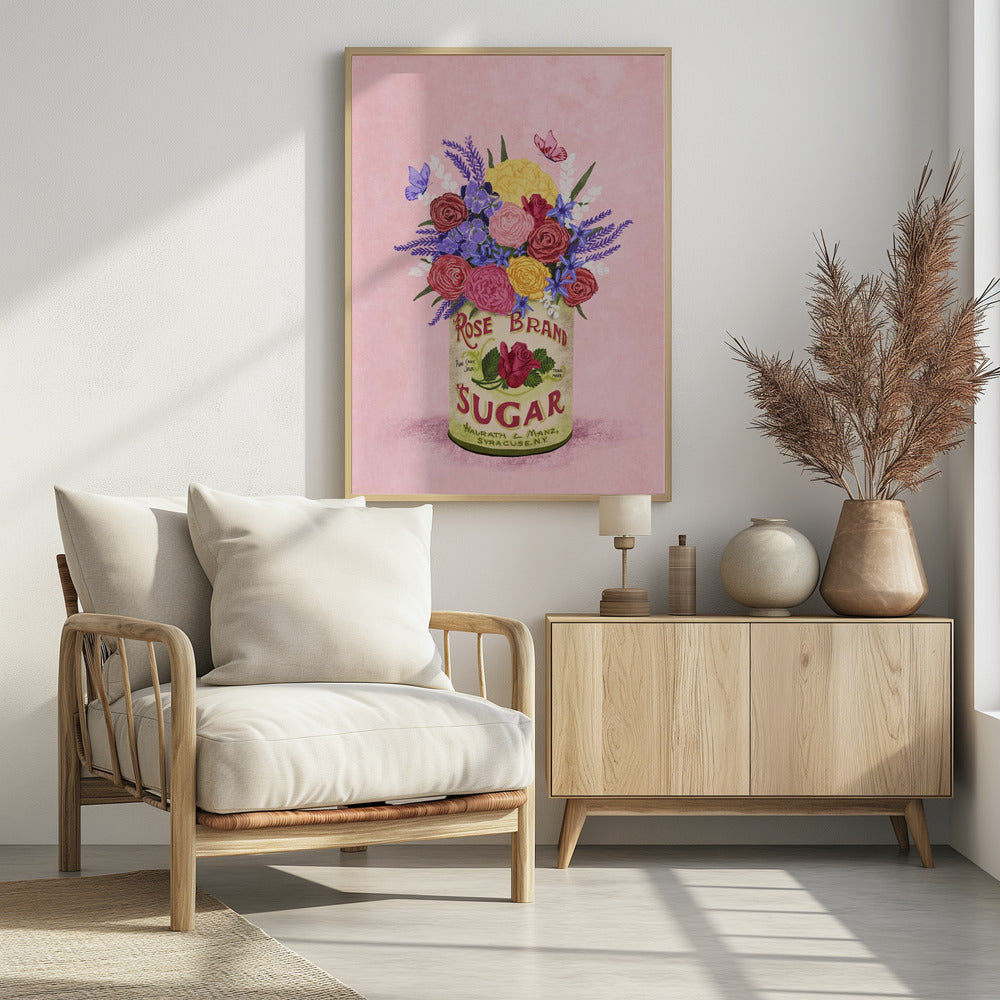 Blumen in einer Vintage-Dose | Poster