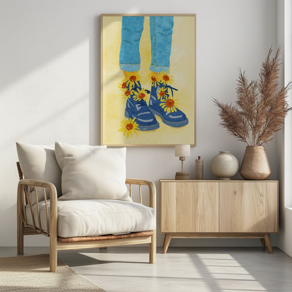 Sonnenblumenspaziergang | Poster