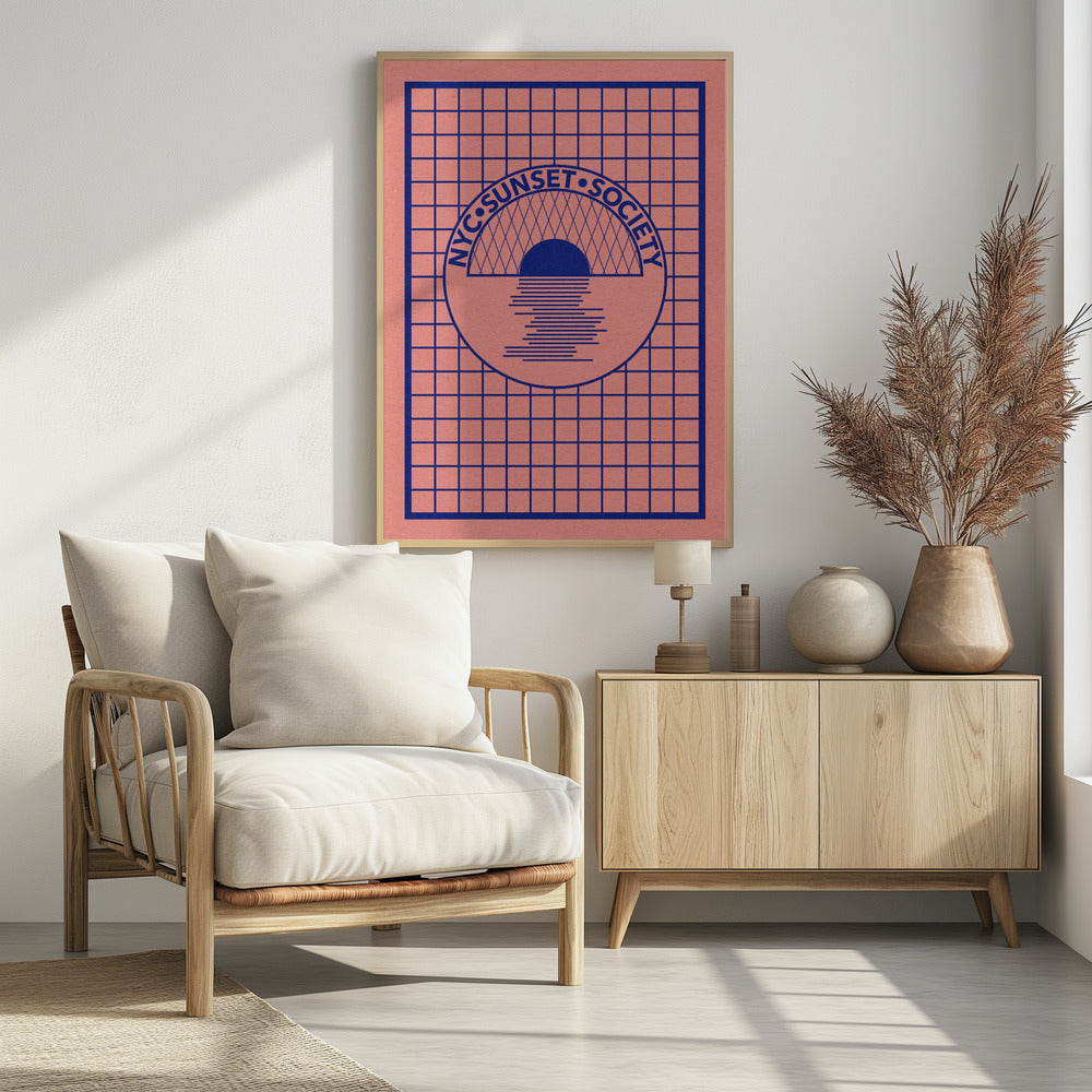 NYC Sunset Society Blau | Poster