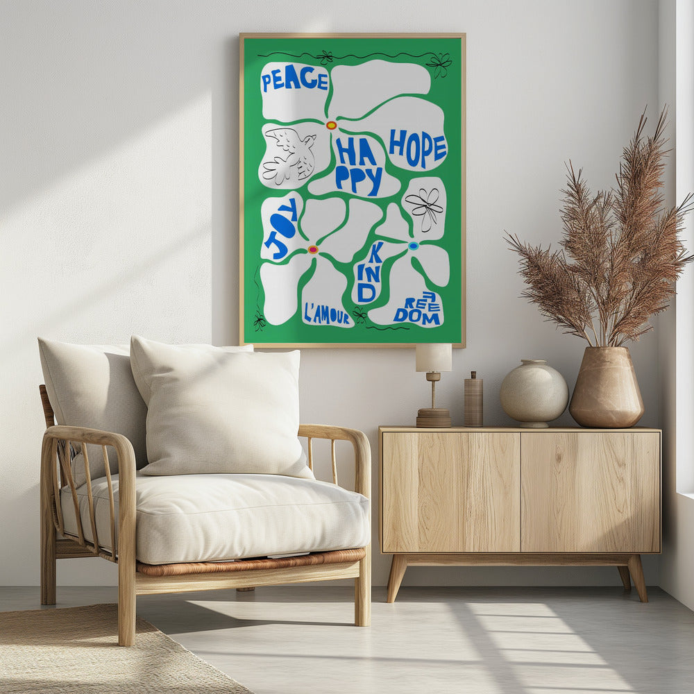 Flower of the Time - Green | Poster