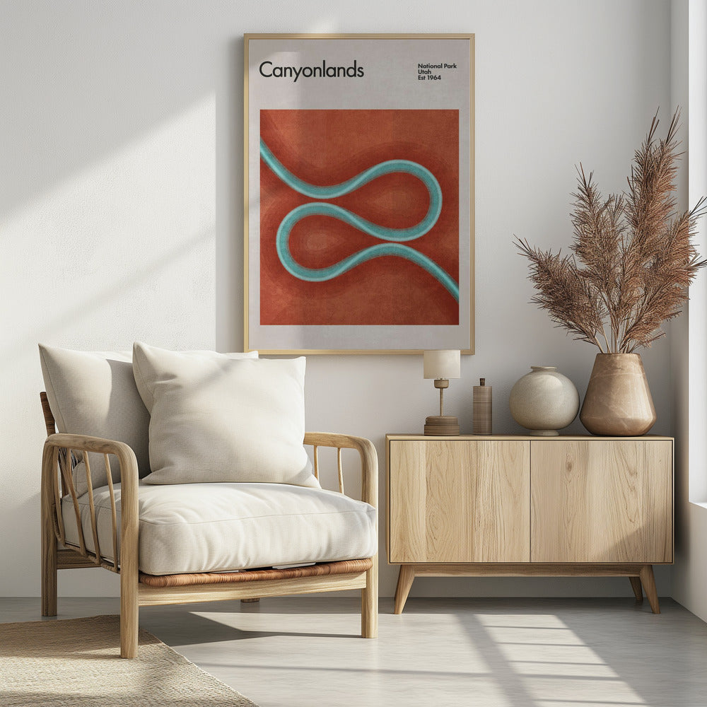 Gewundene Flusspfade | Poster