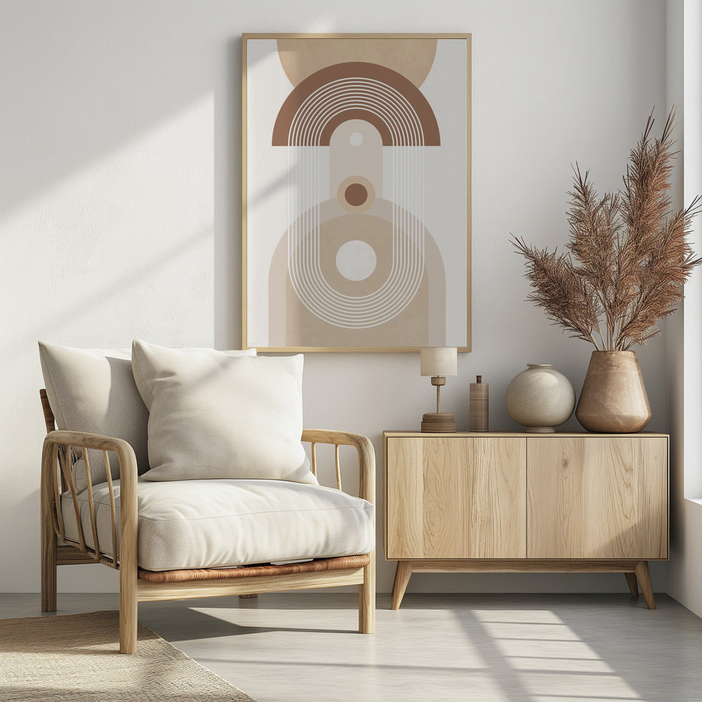 Beige Mid Century Poster | Poster