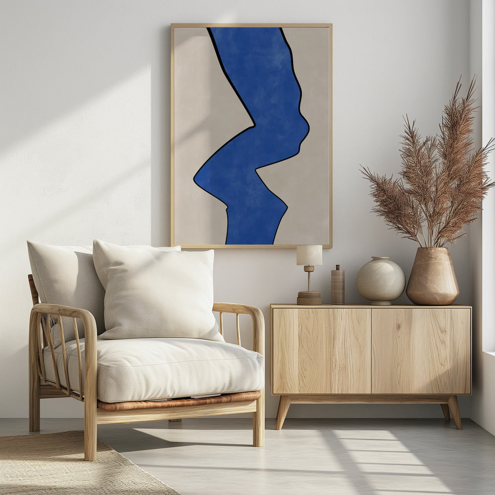 Kräftige blaue Kontur | Poster