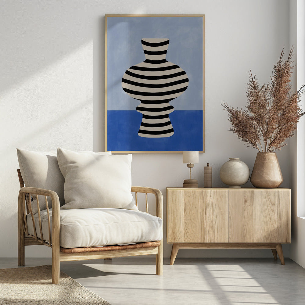 Gestreifte Vase Illusion | Poster