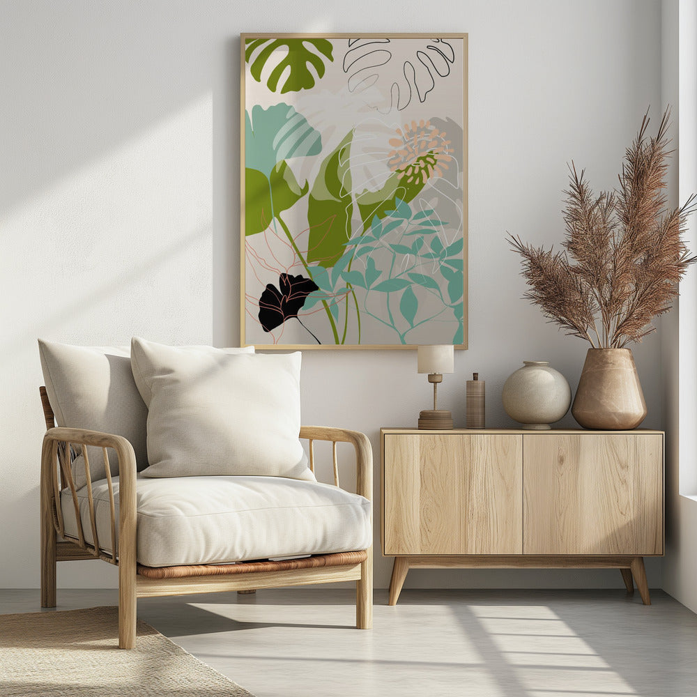 Leaves Line Boho3 Kopie | Poster