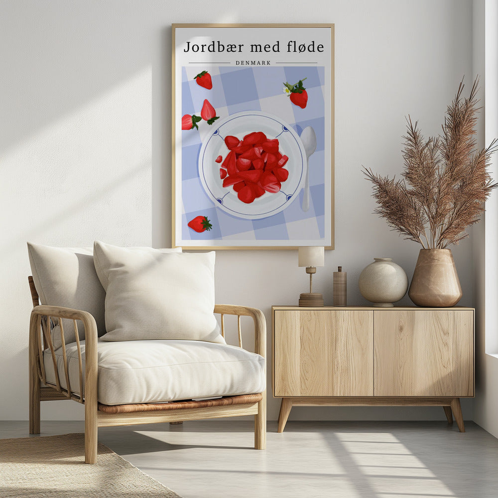 Erdbeere mit Sahne - Dänemark | Poster