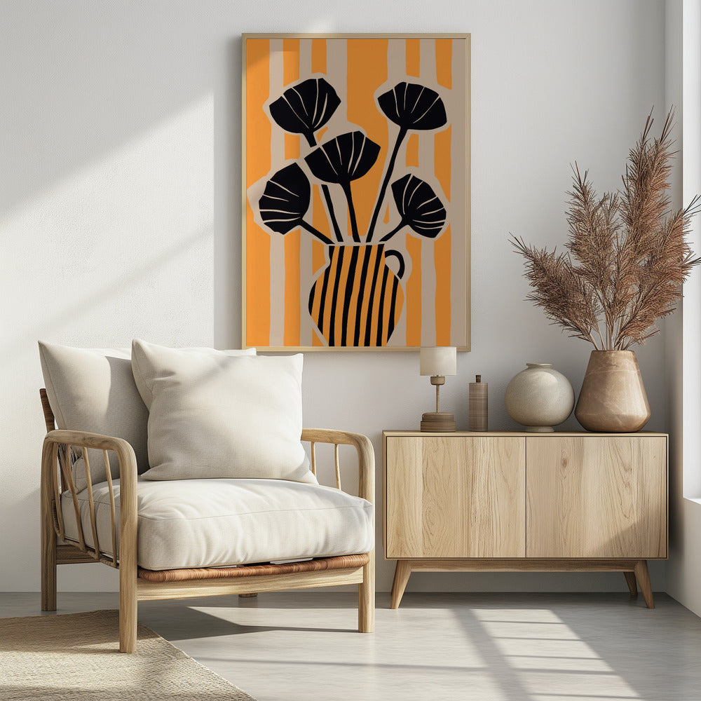 Kräftige Blumenstreifen | Poster