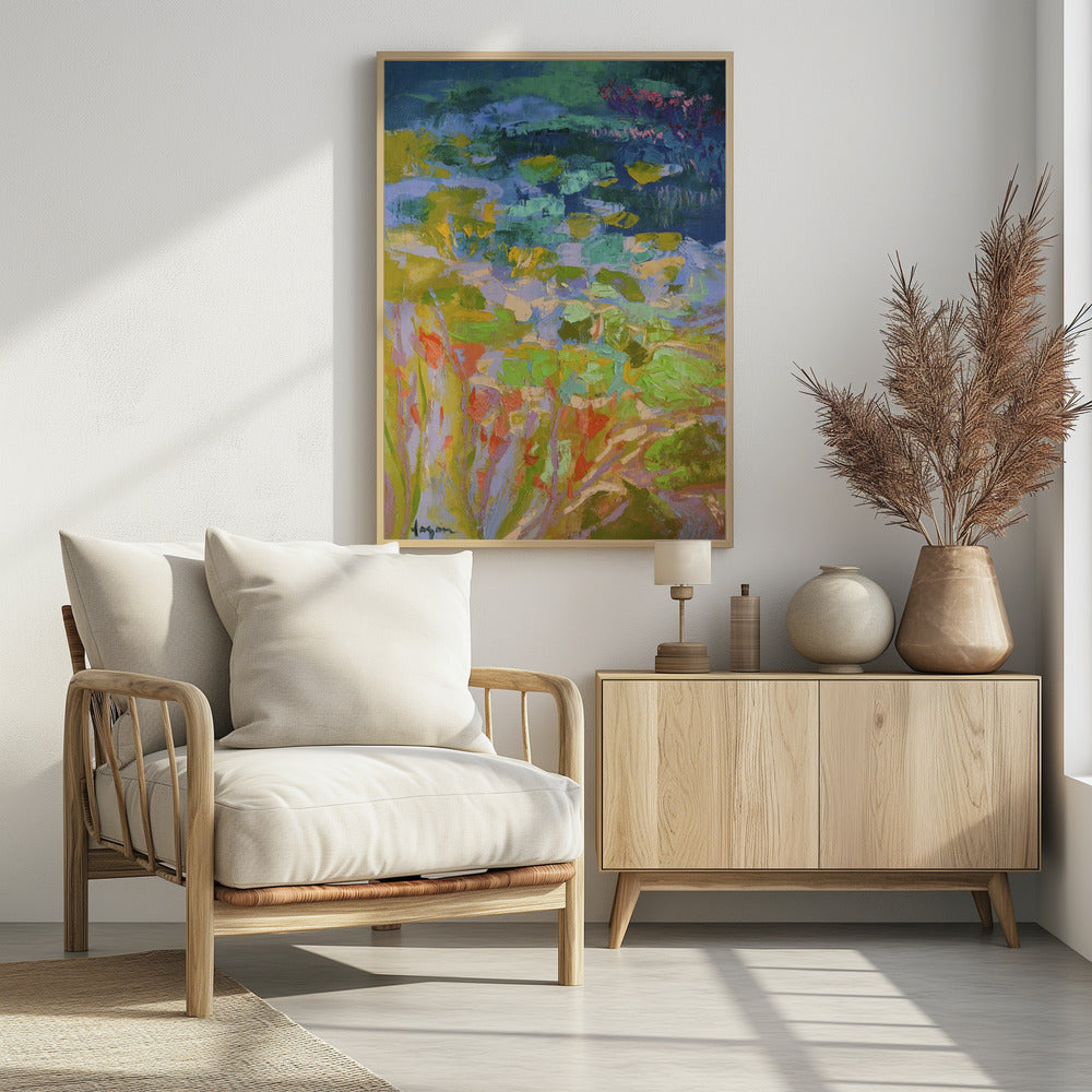 Vibrant Water Lilies | Poster