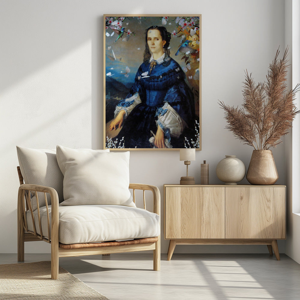 Lady Blue Kolibri blüht | Poster