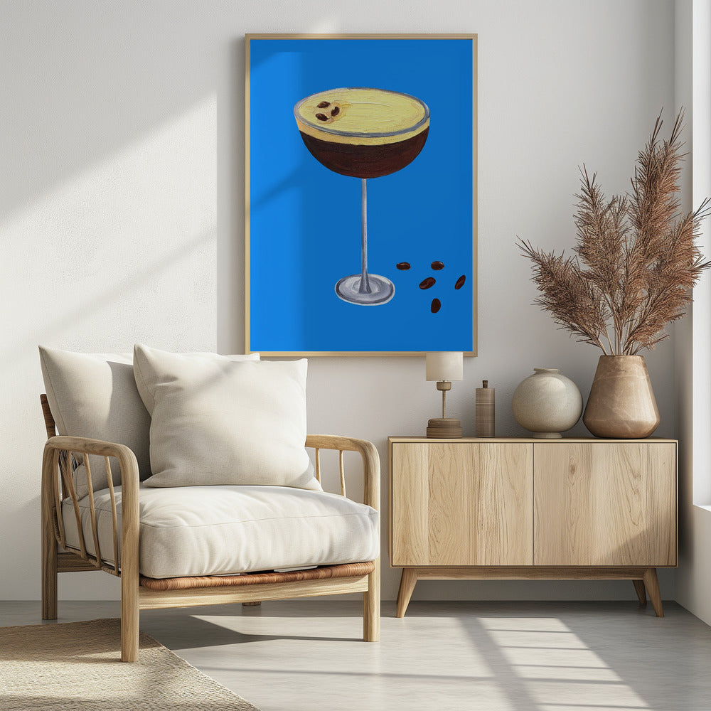 Espresso Martini Blau | Poster