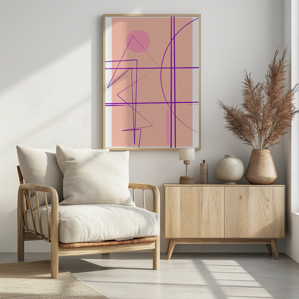Rosa geometrischer Tanz | Poster