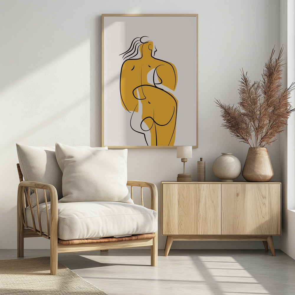 Lines and Curves In Nude | Poster