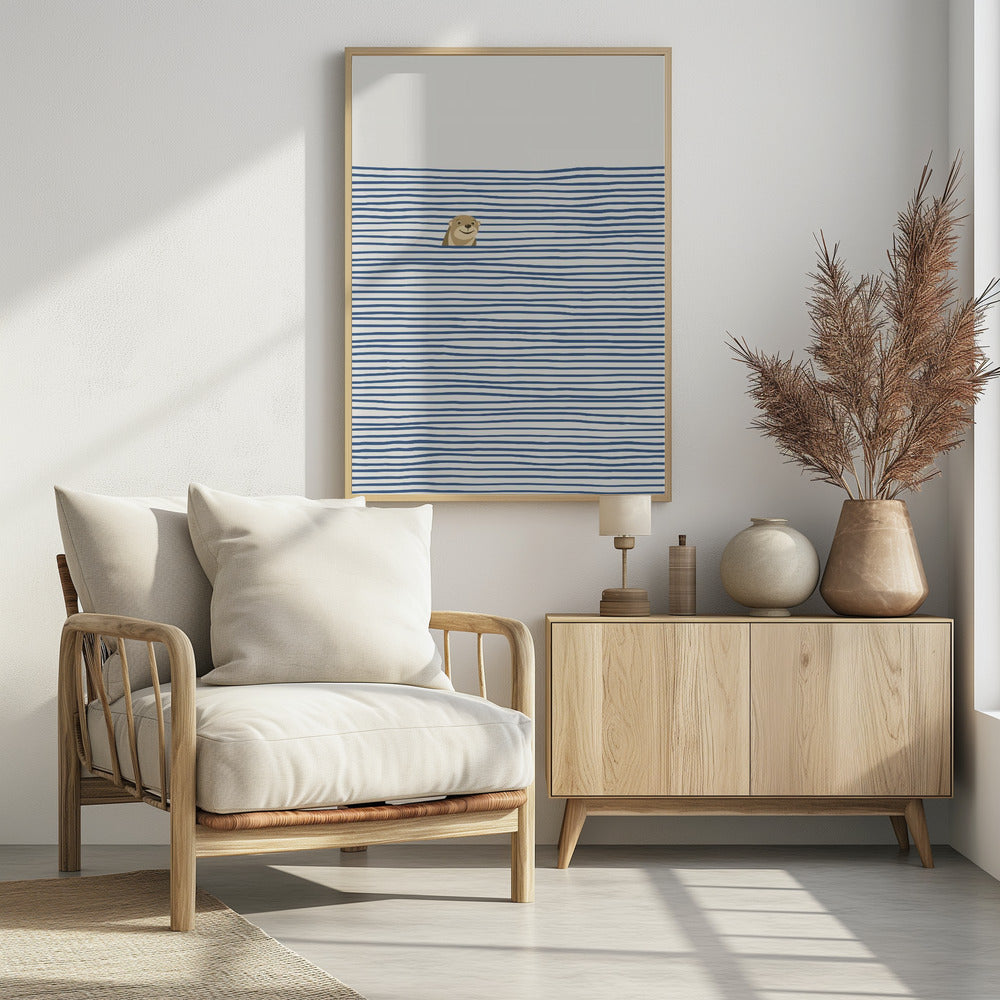 Otter in den Wellen | Poster