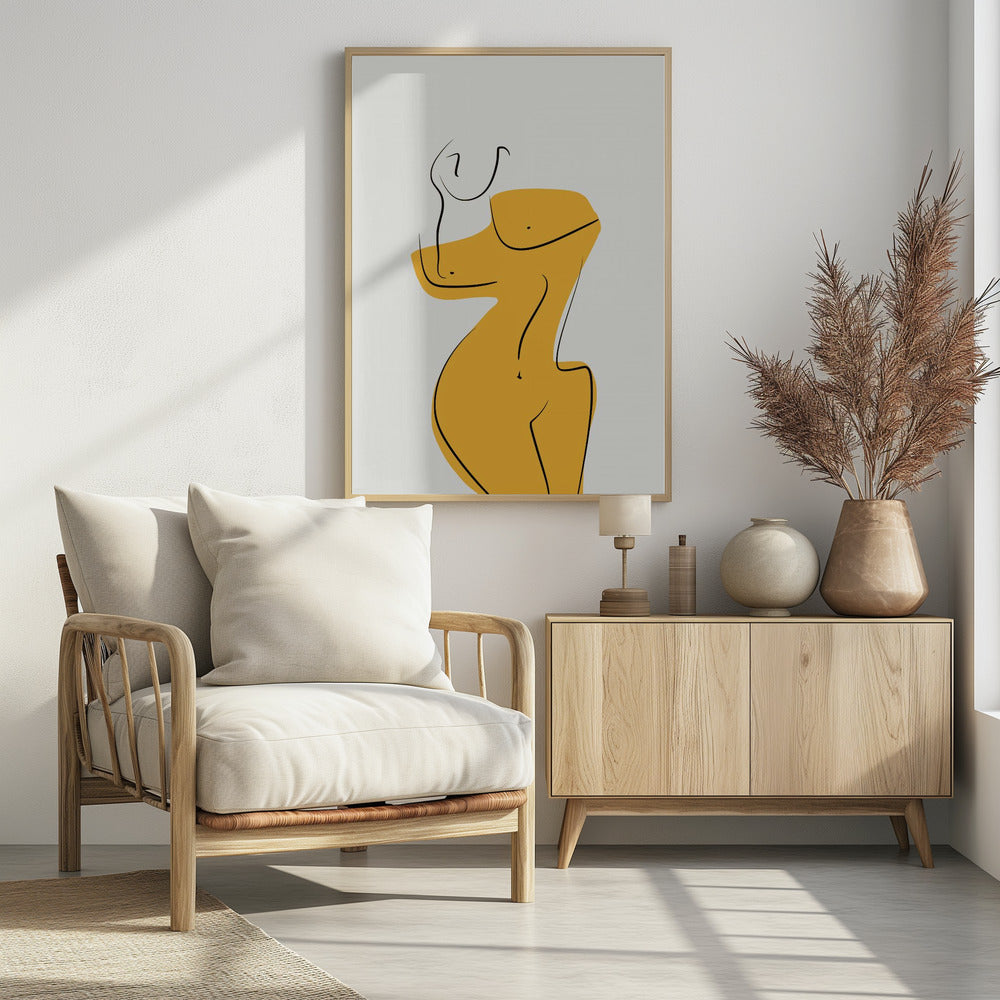 Elegant Female Nude Silhouette | Poster