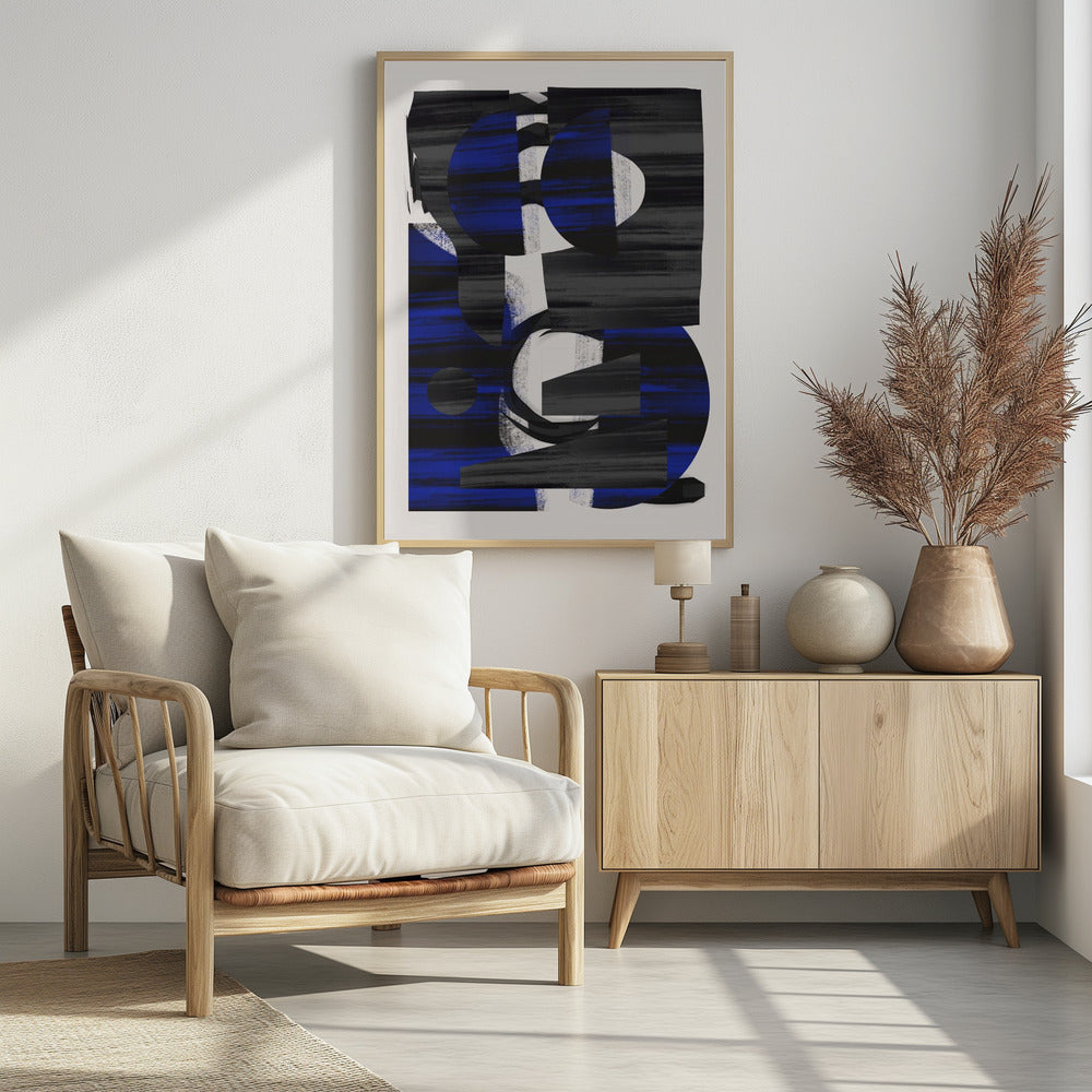 Abstrakte Streifen-Minimalcollage 28 | Poster
