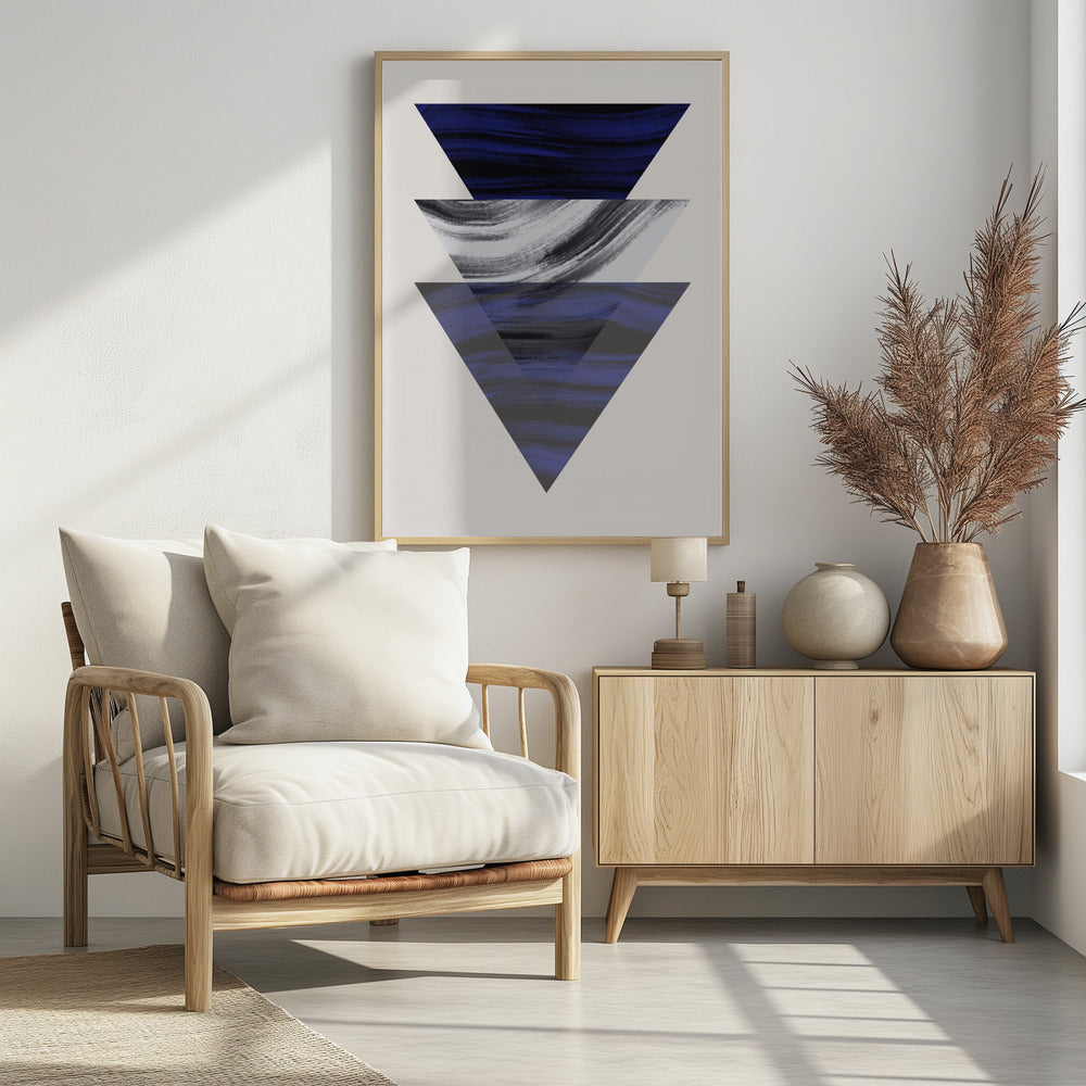 Drei geometrische Dreiecke | Poster