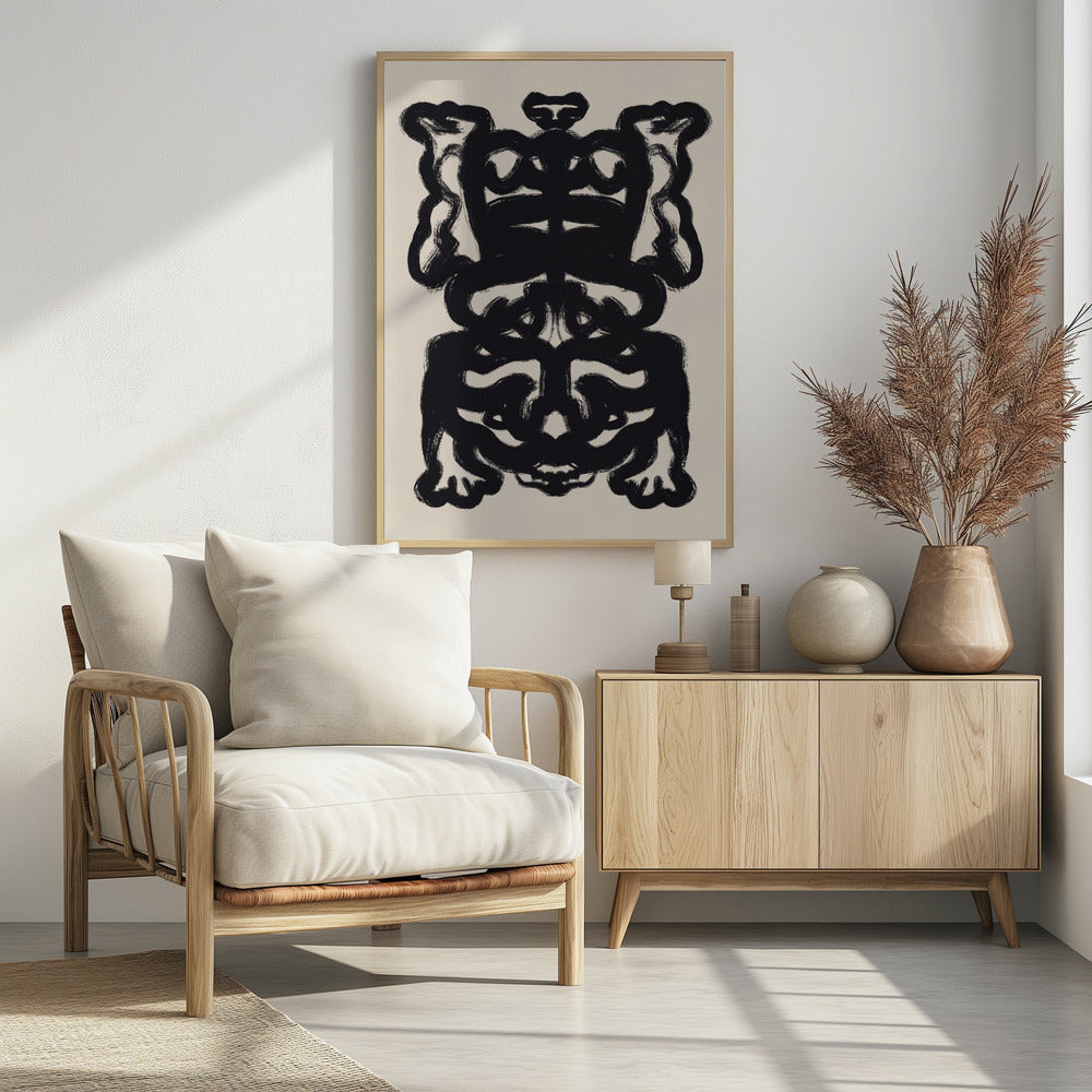 Symmetrisches schwarzes Muster | Poster