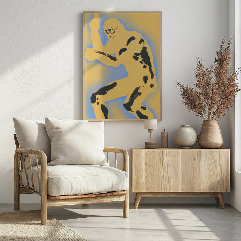 Skelettfigur in dynamischer Pose | Poster