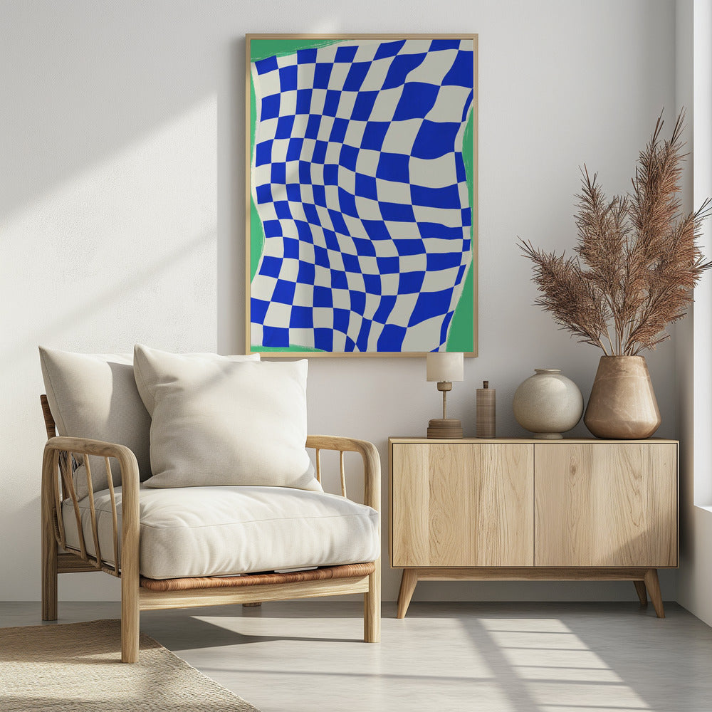 Blaues Karomuster | Poster