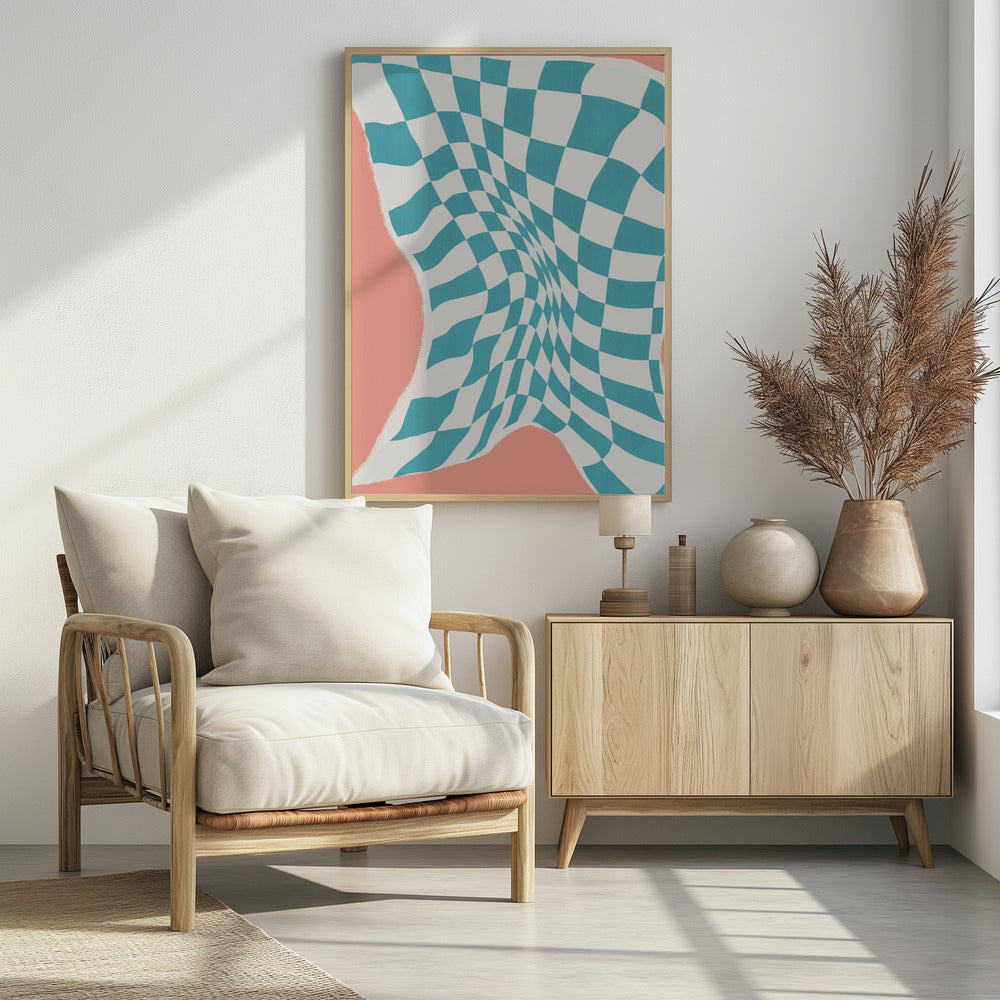 Line Drying Fabric In the Wind | Poster