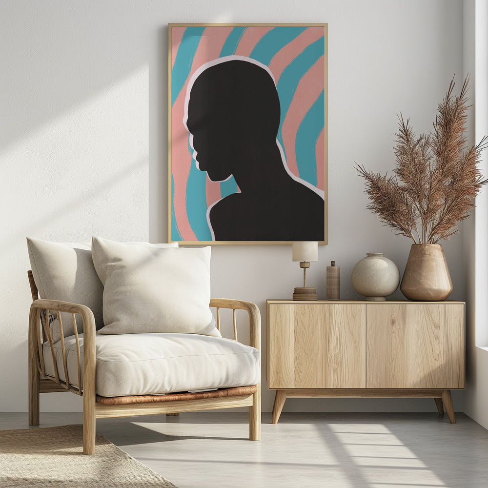 Anonymous Portrait In Neon Lights | Poster