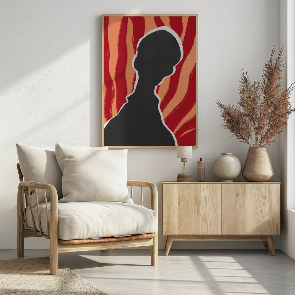 Anonymes Porträt in der Hitze | Poster