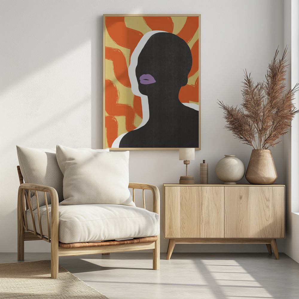 Anonymes Porträt in der Sonne | Poster