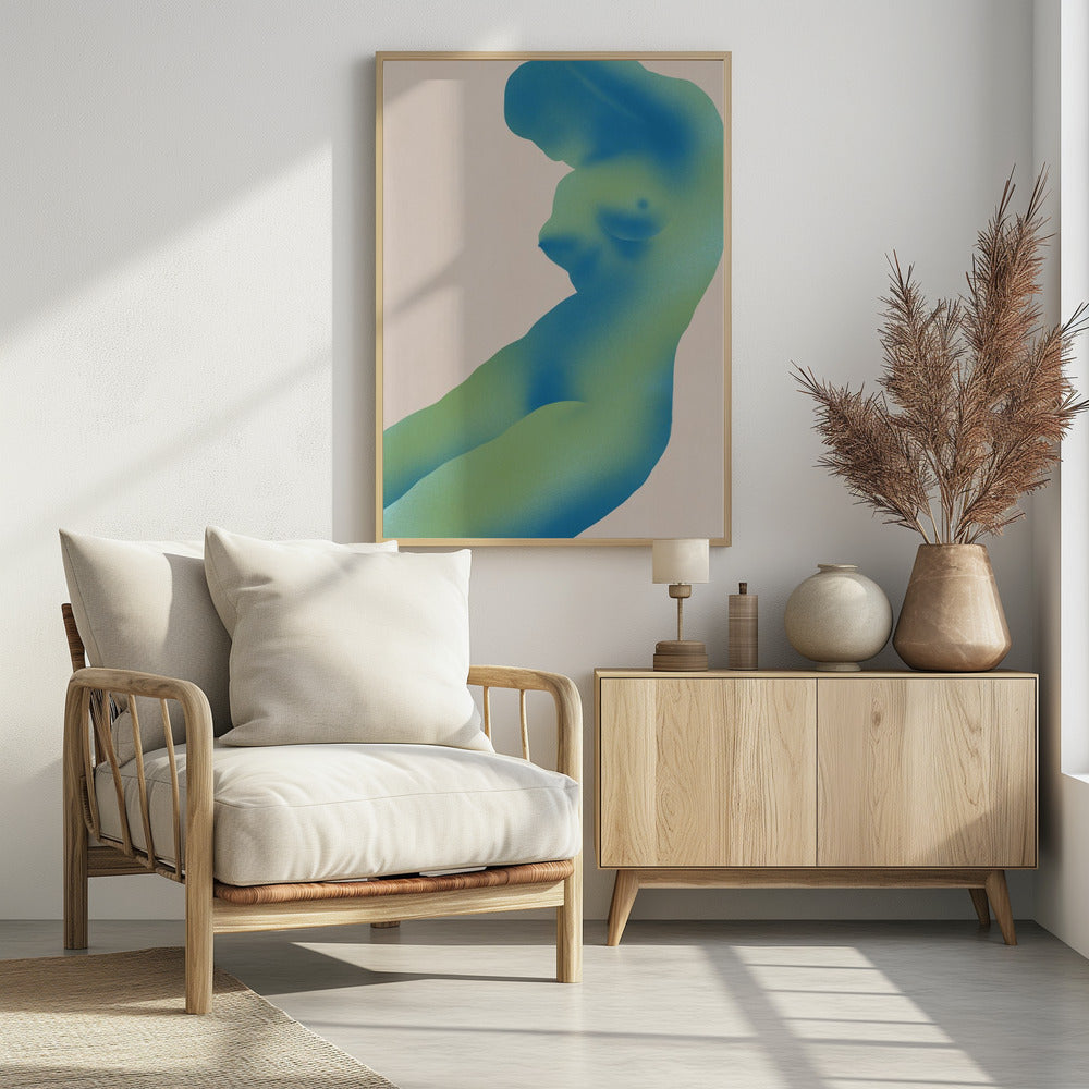 Abstrakte menschliche Figur mit Farbverläufen | Poster