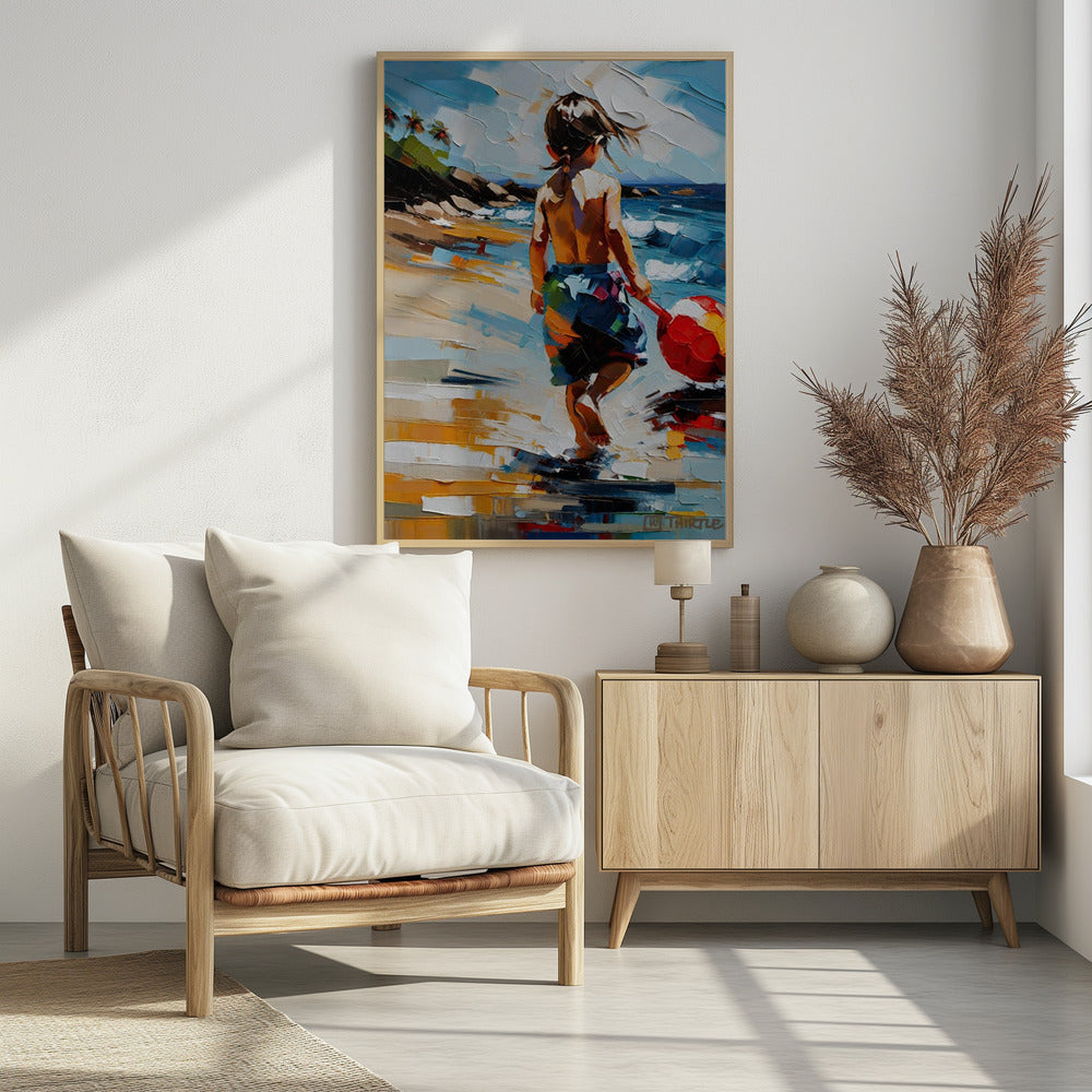 Boy On The Beach | Poster