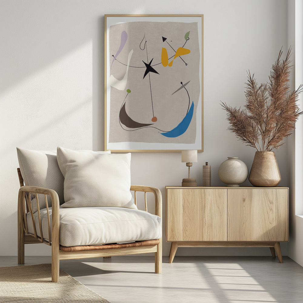 Minimalistische Linien und bunte Formen | Poster