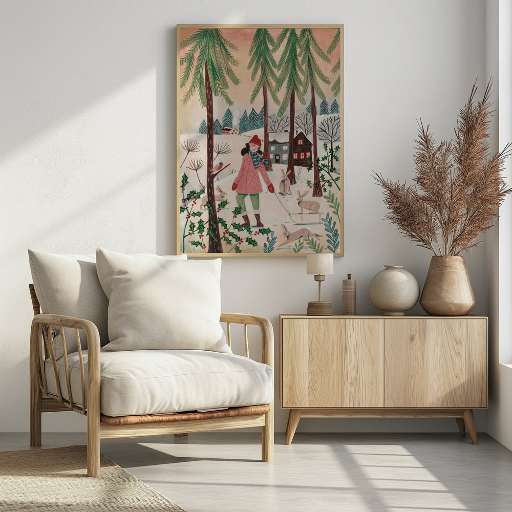 Spaziergang im Schnee | Poster
