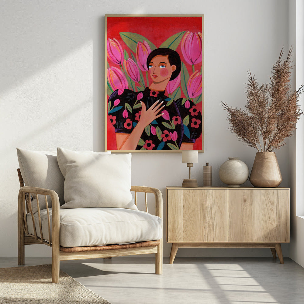 Abstraktes modernes Frauenporträt | Poster