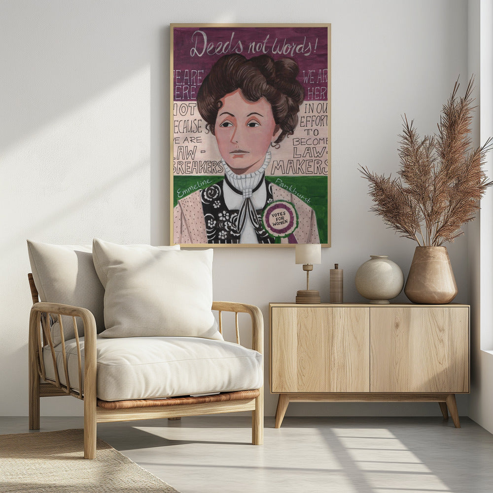 Frauenporträt, Emmeline Pankhurst | Poster