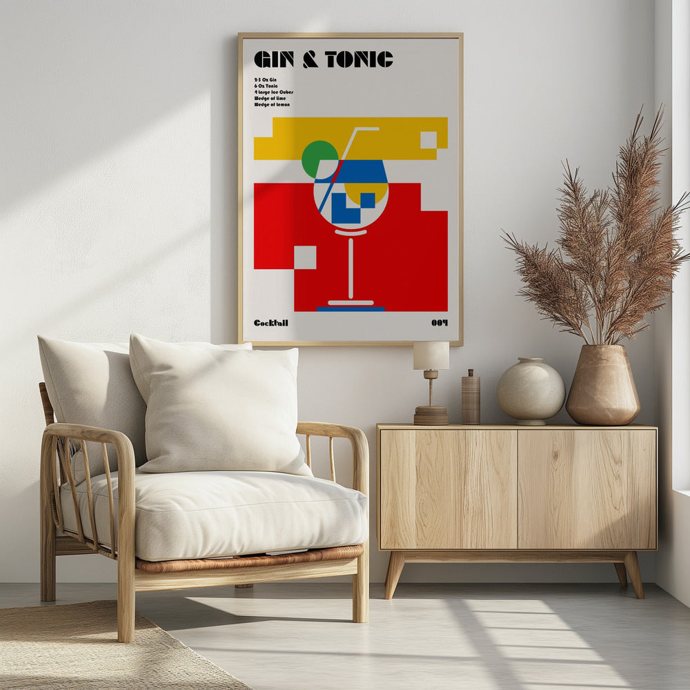 Gin & Tonic Bauhaus Cocktail | Poster