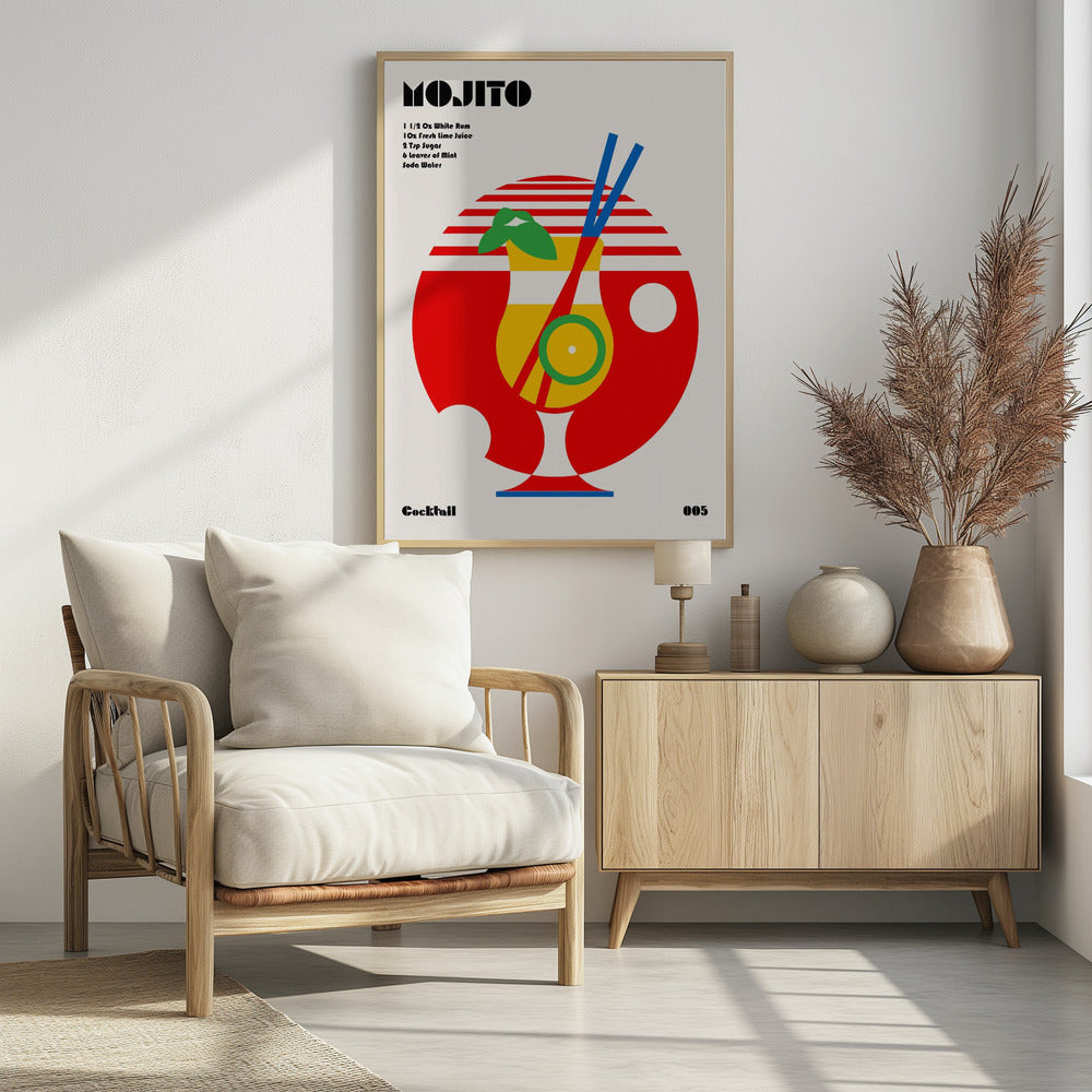 Mojito Bauhaus Cocktail | Poster