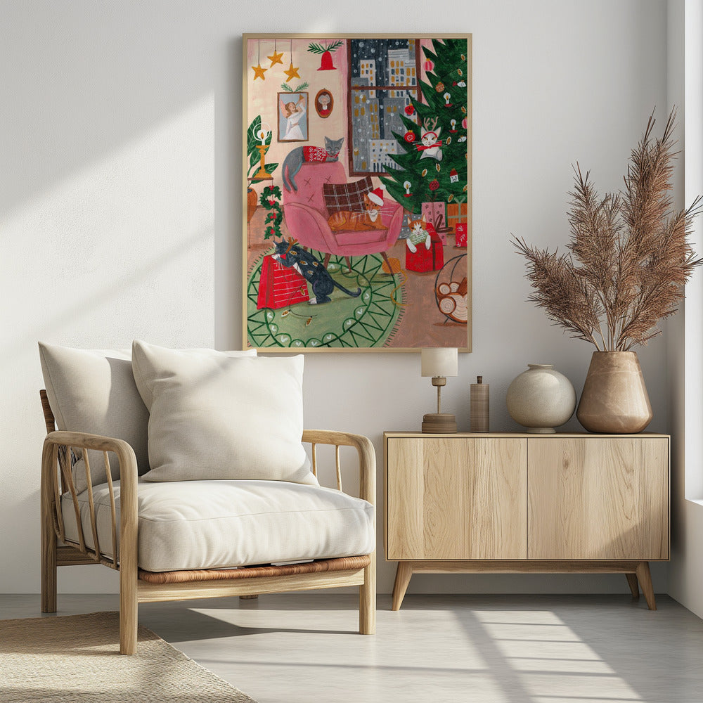 Weihnachtskatzen in NY | Poster