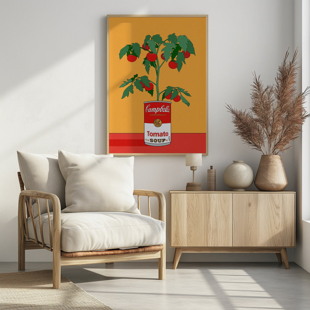 Campbells Suppe Tomatenpflanze Retro Illustration | Poster