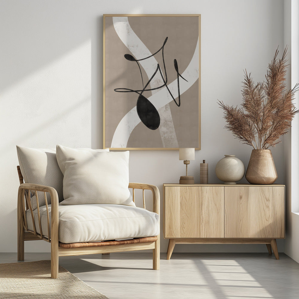 Beige abstrakt Nr. 2 | Poster
