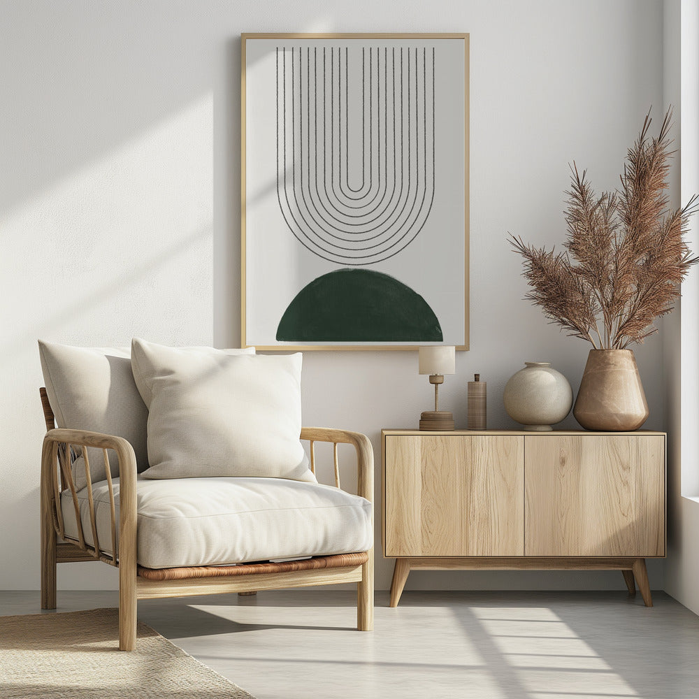 Green Mid Century Modern No.5 | Poster