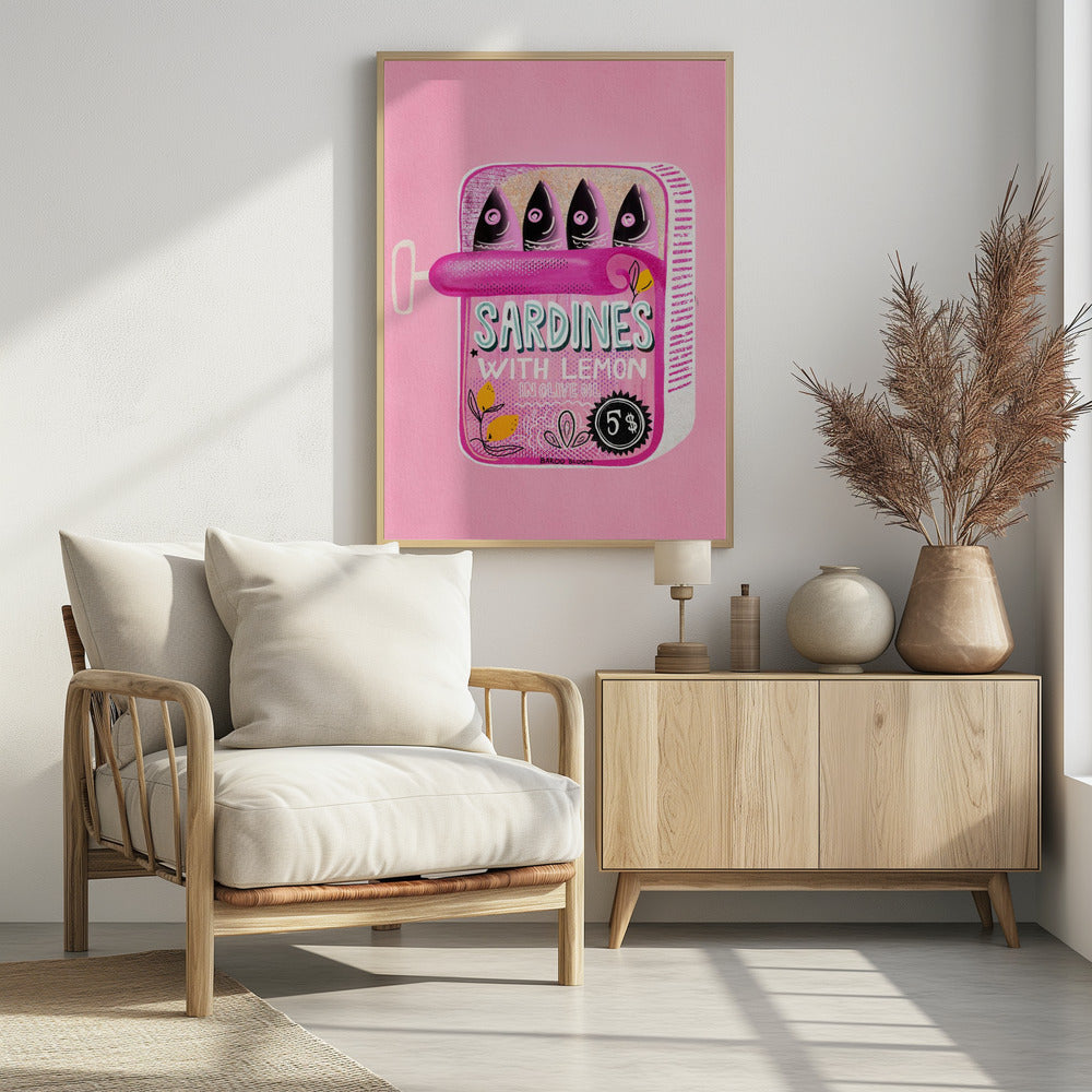 Sardinen Blechdose Pink | Poster